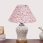 Multicolor Table Lamp | Artistic Mosaic Glass with Sturdy Wood Base | Decorative Ambient Light for Home D�cor | Perfect Blend of Modern & Traditional Style – Model DG365