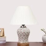 Multicolor Table Lamp | Artistic Mosaic Glass with Sturdy Wood Base | Decorative Ambient Light for Home D�cor | Perfect Blend of Modern & Traditional Style – Model DG368