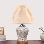 Multicolor Table Lamp | Artistic Mosaic Glass with Sturdy Wood Base | Decorative Ambient Light for Home D�cor | Perfect Blend of Modern & Traditional Style – Model DG370