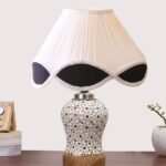 Multicolor Table Lamp | Artistic Mosaic Glass with Sturdy Wood Base | Decorative Ambient Light for Home D�cor | Perfect Blend of Modern & Traditional Style – Model DG373