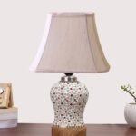 Multicolor Table Lamp | Artistic Mosaic Glass with Sturdy Wood Base | Decorative Ambient Light for Home D�cor | Perfect Blend of Modern & Traditional Style – Model DG374