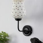 Multicolor Wall Lamp | Elegant Mosaic Glass & Wood Design | Stylish Ambient Light for Home, Office, Living Room, Bedroom, Hallway | Modern Decorative Wall Sconce – Model DGJ01