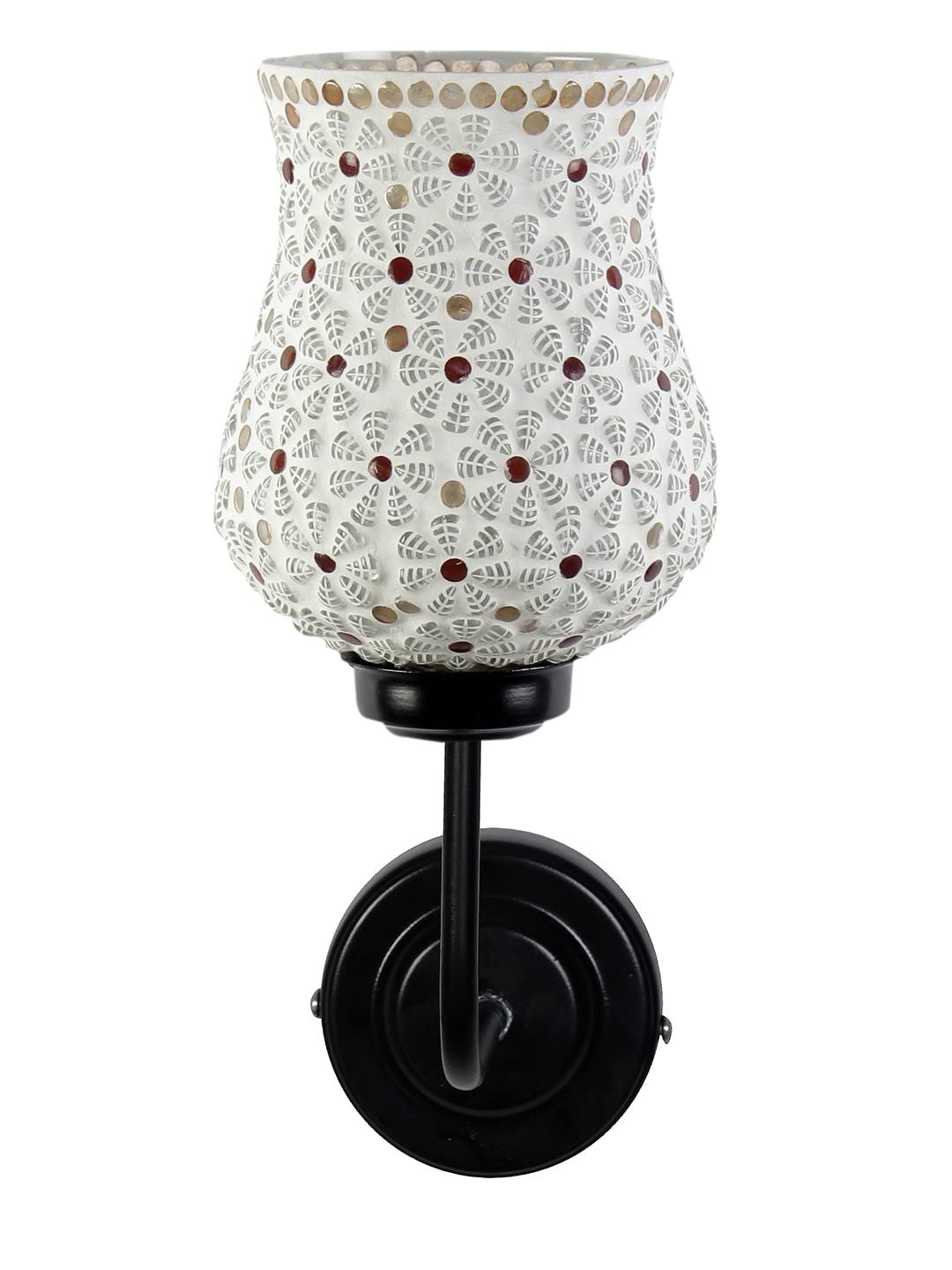 Multicolor Wall Lamp | Elegant Mosaic Glass & Wood Design | Stylish Ambient Light for Home, Office, Living Room, Bedroom, Hallway | Modern Decorative Wall Sconce - Model DGJ01