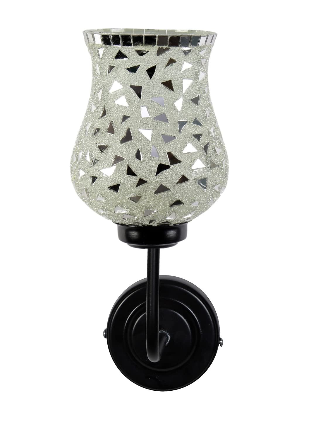 Multicolor Wall Lamp | Elegant Mosaic Glass & Wood Design | Stylish Ambient Light for Home, Office, Living Room, Bedroom, Hallway | Modern Decorative Wall Sconce - Model DGJ03