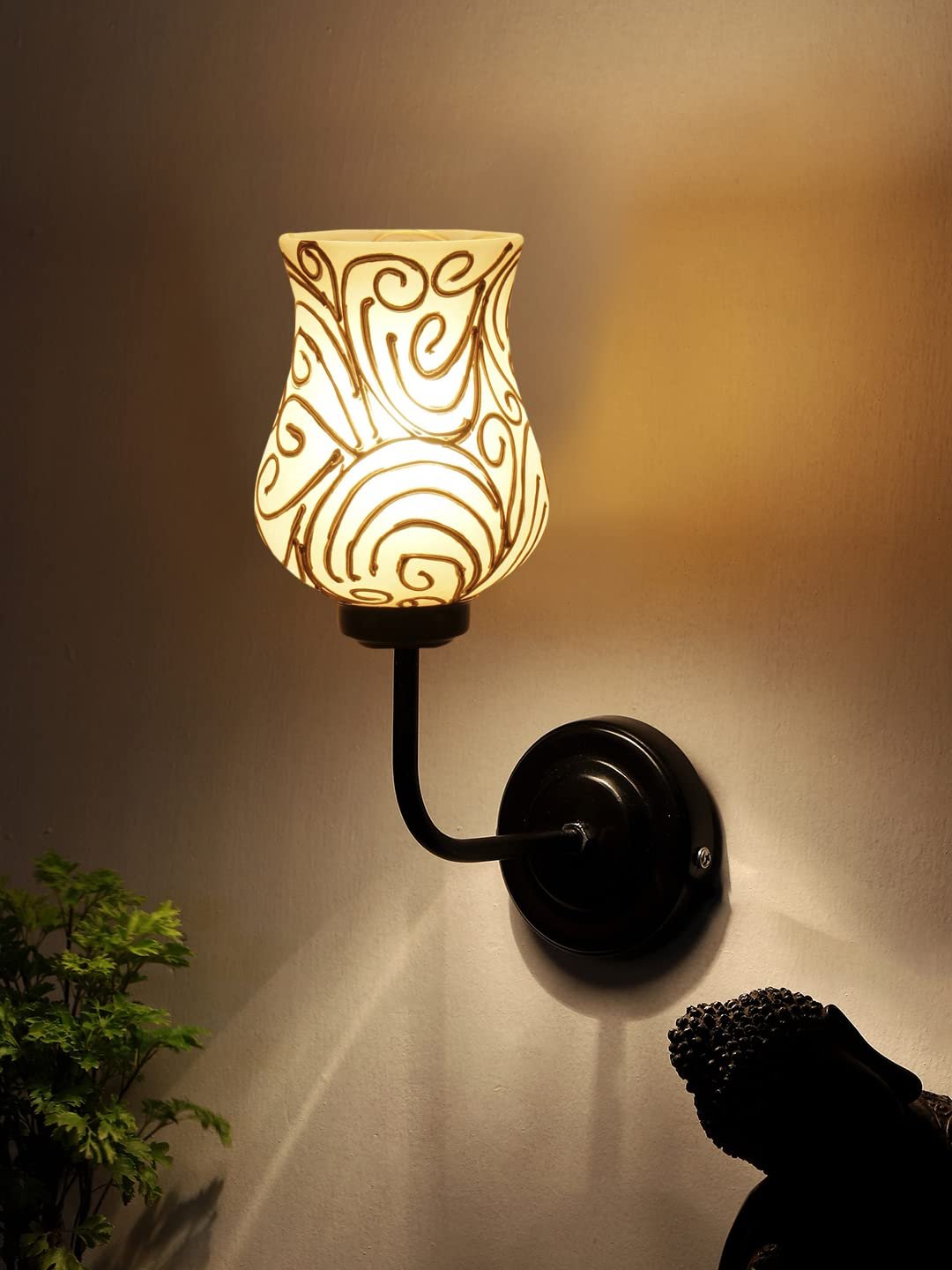 Multicolor Wall Lamp | Elegant Mosaic Glass & Wood Design | Stylish Ambient Light for Home, Office, Living Room, Bedroom, Hallway | Modern Decorative Wall Sconce - Model DGJ10