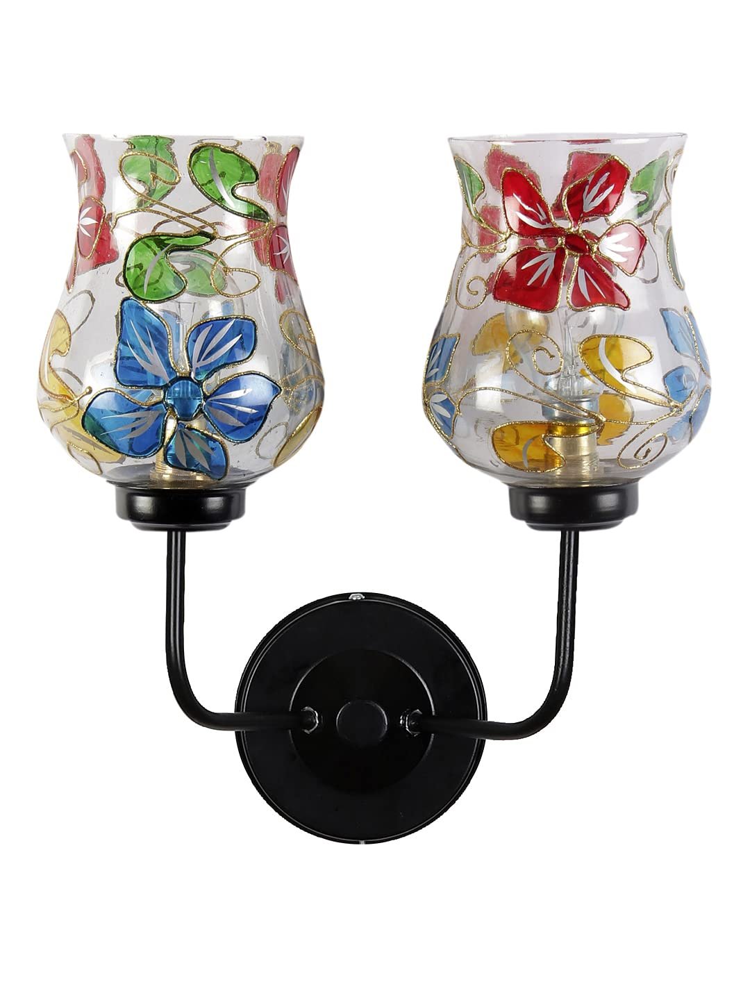 Multicolor Wall Lamp | Elegant Mosaic Glass & Wood Design | Stylish Ambient Light for Home, Office, Living Room, Bedroom, Hallway | Modern Decorative Wall Sconce - Model DGJ24