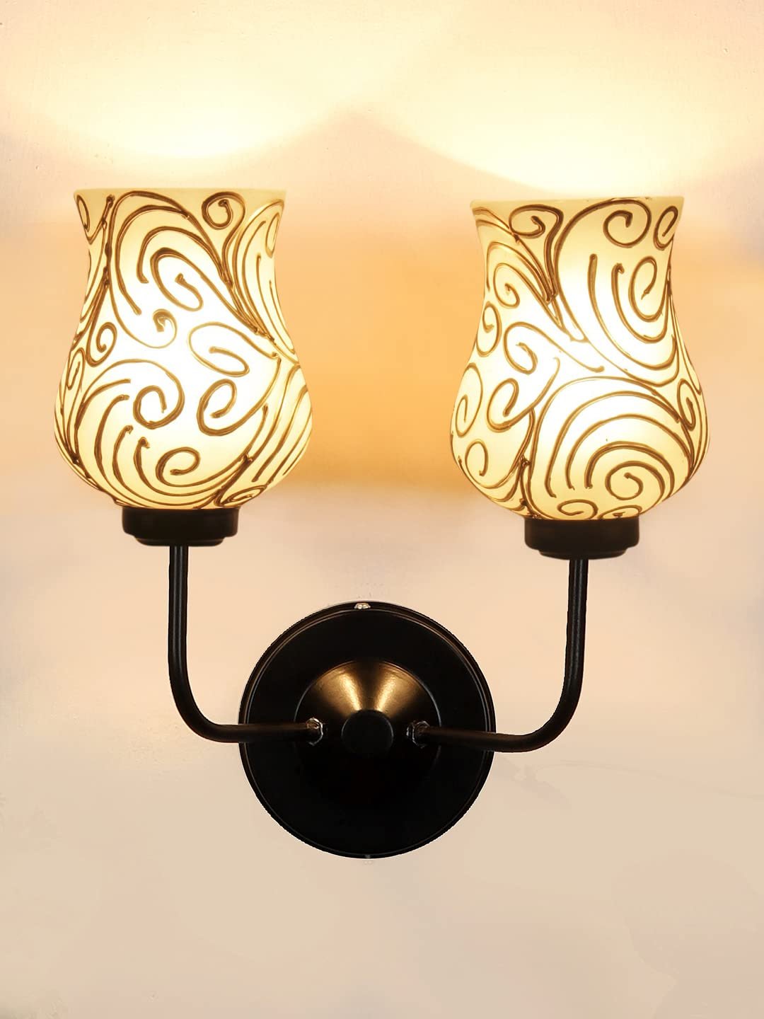 Multicolor Wall Lamp | Elegant Mosaic Glass & Wood Design | Stylish Ambient Light for Home, Office, Living Room, Bedroom, Hallway | Modern Decorative Wall Sconce - Model DGJ25