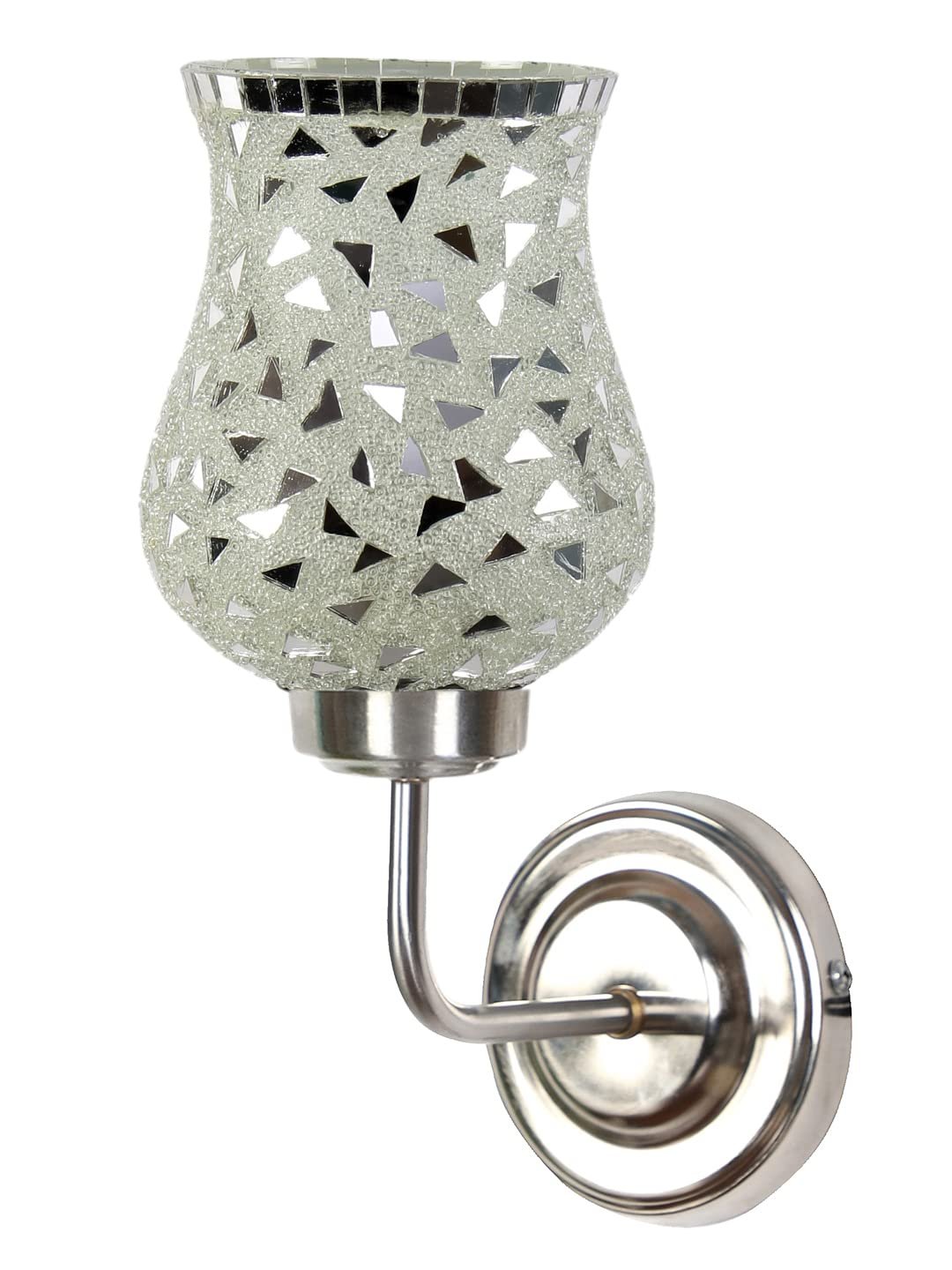 Multicolor Wall Lamp | Elegant Mosaic Glass & Wood Design | Stylish Ambient Light for Home, Office, Living Room, Bedroom, Hallway | Modern Decorative Wall Sconce - Model DGJ33