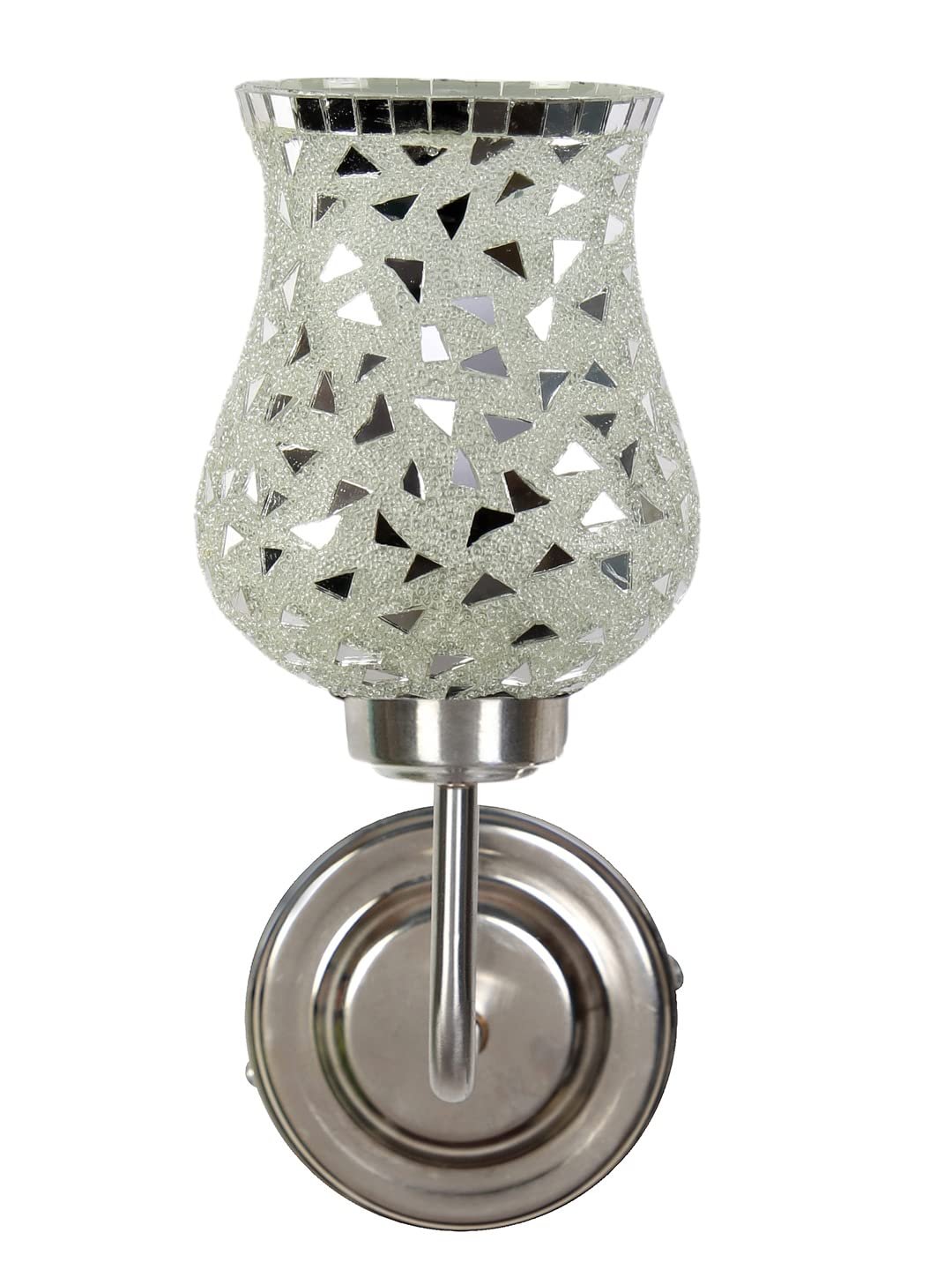 Multicolor Wall Lamp | Elegant Mosaic Glass & Wood Design | Stylish Ambient Light for Home, Office, Living Room, Bedroom, Hallway | Modern Decorative Wall Sconce - Model DGJ33