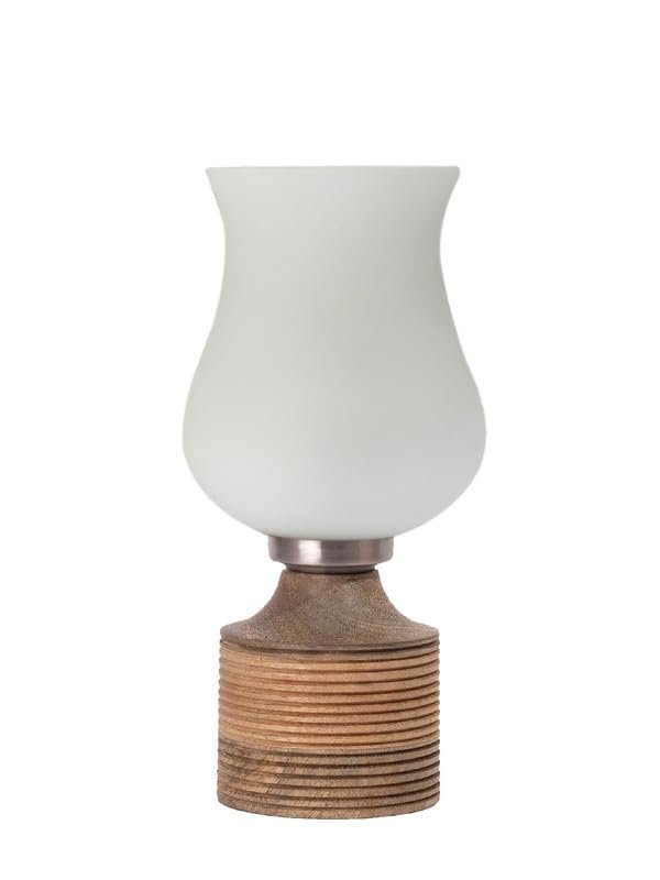 Multicolor Table Lamp | Artistic Mosaic Glass with Sturdy Wood Base | Decorative Ambient Light for Home D�cor | Perfect Blend of Modern & Traditional Style - Model DJE17