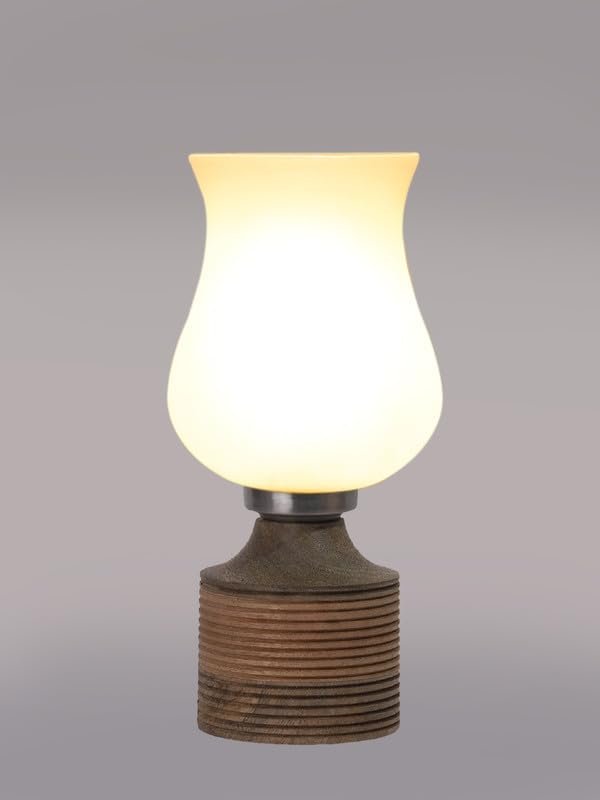 Multicolor Table Lamp | Artistic Mosaic Glass with Sturdy Wood Base | Decorative Ambient Light for Home D�cor | Perfect Blend of Modern & Traditional Style - Model DJE17