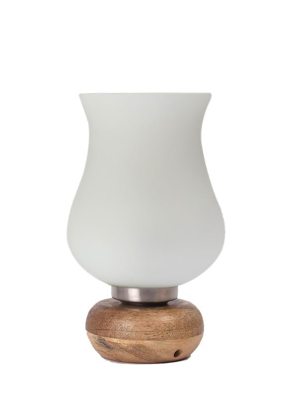 Multicolor Table Lamp | Artistic Mosaic Glass with Sturdy Wood Base | Decorative Ambient Light for Home D�cor | Perfect Blend of Modern & Traditional Style - Model DJJ17