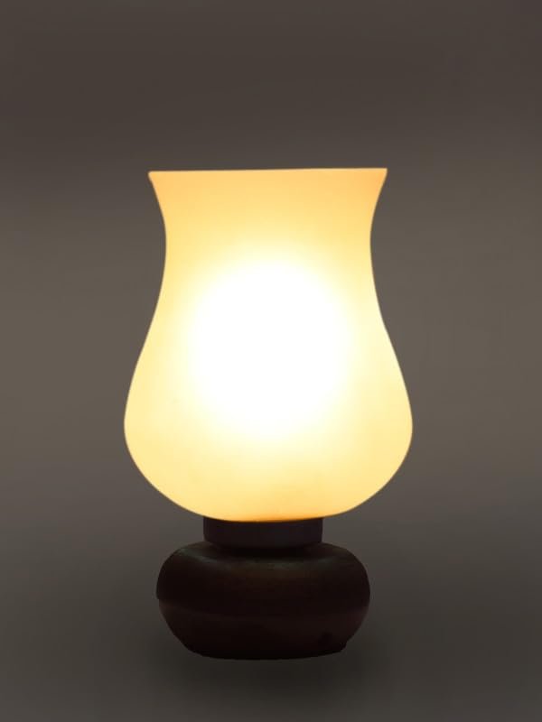 Multicolor Table Lamp | Artistic Mosaic Glass with Sturdy Wood Base | Decorative Ambient Light for Home D�cor | Perfect Blend of Modern & Traditional Style - Model DJJ17