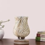 Multicolor Table Lamp | Artistic Mosaic Glass with Sturdy Wood Base | Decorative Ambient Light for Home D�cor | Perfect Blend of Modern & Traditional Style – Model DJP10