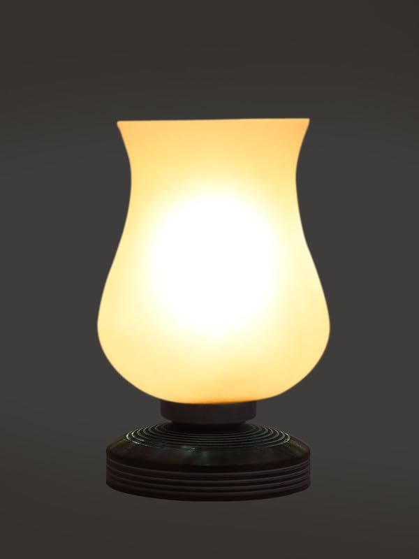 Multicolor Table Lamp | Artistic Mosaic Glass with Sturdy Wood Base | Decorative Ambient Light for Home D�cor | Perfect Blend of Modern & Traditional Style - Model DJP17