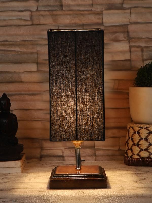 Multicolor Table Lamp | Artistic Mosaic Glass with Sturdy Wood Base | Decorative Ambient Light for Home D�cor | Perfect Blend of Modern & Traditional Style - Model DKK101