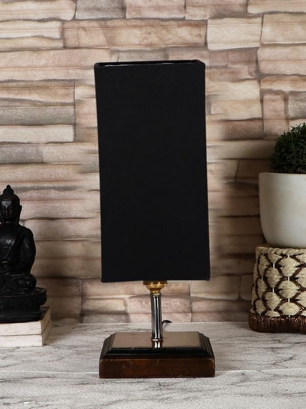 Multicolor Table Lamp | Artistic Mosaic Glass with Sturdy Wood Base | Decorative Ambient Light for Home D�cor | Perfect Blend of Modern & Traditional Style - Model DKK101