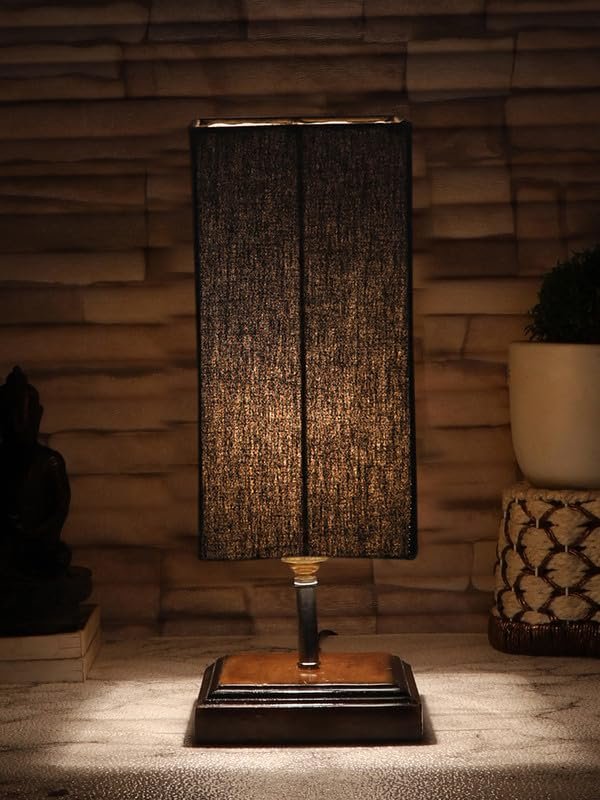 Multicolor Table Lamp | Artistic Mosaic Glass with Sturdy Wood Base | Decorative Ambient Light for Home D�cor | Perfect Blend of Modern & Traditional Style - Model DKK101