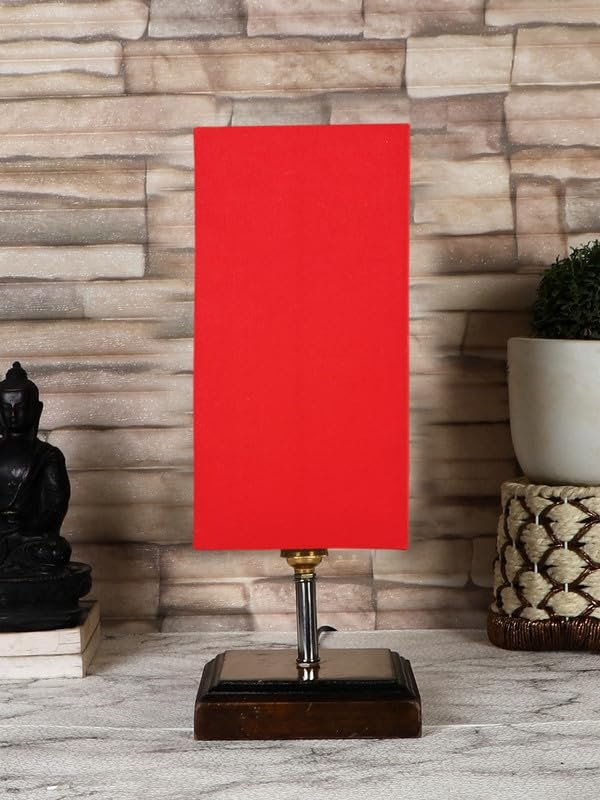 Multicolor Table Lamp | Artistic Mosaic Glass with Sturdy Wood Base | Decorative Ambient Light for Home D�cor | Perfect Blend of Modern & Traditional Style - Model DKK102