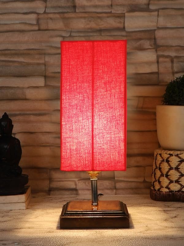 Multicolor Table Lamp | Artistic Mosaic Glass with Sturdy Wood Base | Decorative Ambient Light for Home D�cor | Perfect Blend of Modern & Traditional Style - Model DKK102