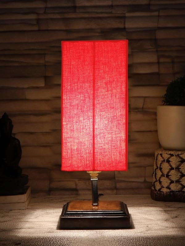 Multicolor Table Lamp | Artistic Mosaic Glass with Sturdy Wood Base | Decorative Ambient Light for Home D�cor | Perfect Blend of Modern & Traditional Style - Model DKK102