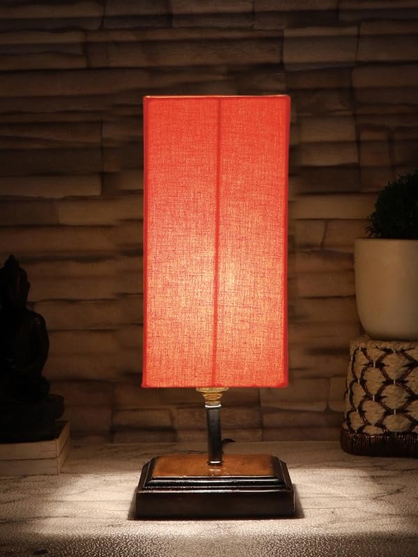 Multicolor Table Lamp | Artistic Mosaic Glass with Sturdy Wood Base | Decorative Ambient Light for Home D�cor | Perfect Blend of Modern & Traditional Style - Model DKK103