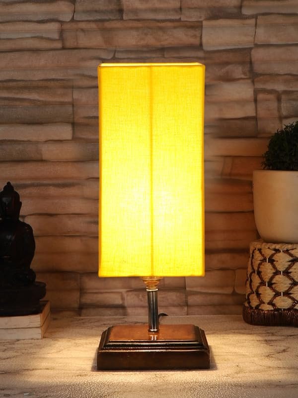 Multicolor Table Lamp | Artistic Mosaic Glass with Sturdy Wood Base | Decorative Ambient Light for Home D�cor | Perfect Blend of Modern & Traditional Style - Model DKK104