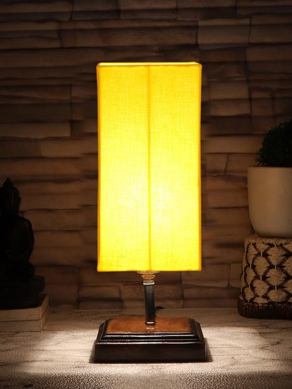 Multicolor Table Lamp | Artistic Mosaic Glass with Sturdy Wood Base | Decorative Ambient Light for Home D�cor | Perfect Blend of Modern & Traditional Style - Model DKK104