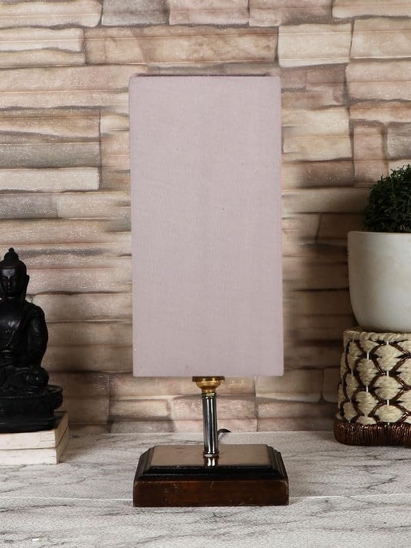 Multicolor Table Lamp | Artistic Mosaic Glass with Sturdy Wood Base | Decorative Ambient Light for Home D�cor | Perfect Blend of Modern & Traditional Style - Model DKK1