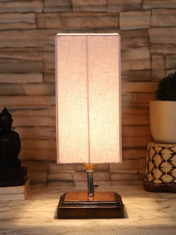 Multicolor Table Lamp | Artistic Mosaic Glass with Sturdy Wood Base | Decorative Ambient Light for Home D�cor | Perfect Blend of Modern & Traditional Style - Model DKK1