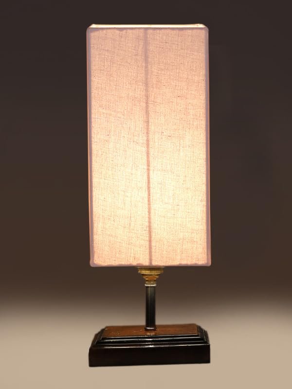Multicolor Table Lamp | Artistic Mosaic Glass with Sturdy Wood Base | Decorative Ambient Light for Home D�cor | Perfect Blend of Modern & Traditional Style - Model DKK1