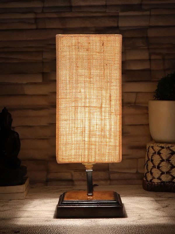Multicolor Table Lamp | Artistic Mosaic Glass with Sturdy Wood Base | Decorative Ambient Light for Home D�cor | Perfect Blend of Modern & Traditional Style - Model DKK107