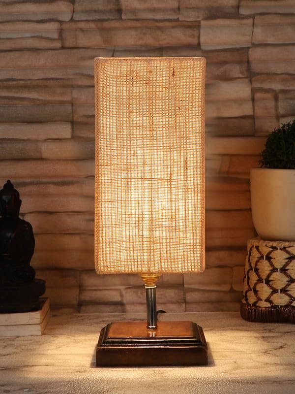 Multicolor Table Lamp | Artistic Mosaic Glass with Sturdy Wood Base | Decorative Ambient Light for Home D�cor | Perfect Blend of Modern & Traditional Style - Model DKK107