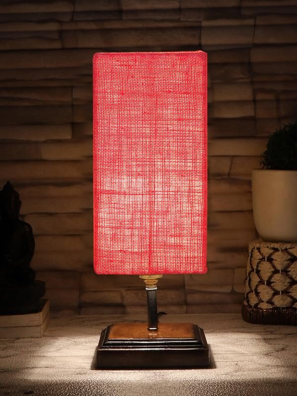 Multicolor Table Lamp | Artistic Mosaic Glass with Sturdy Wood Base | Decorative Ambient Light for Home D�cor | Perfect Blend of Modern & Traditional Style - Model DKK108