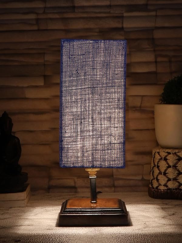 Multicolor Table Lamp | Artistic Mosaic Glass with Sturdy Wood Base | Decorative Ambient Light for Home D�cor | Perfect Blend of Modern & Traditional Style - Model DKK110