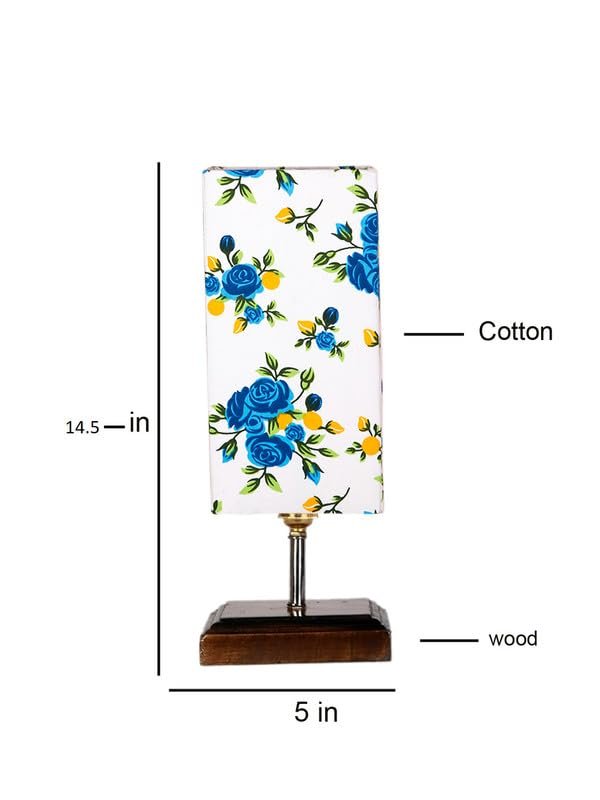 Multicolor Table Lamp | Artistic Mosaic Glass with Sturdy Wood Base | Decorative Ambient Light for Home D�cor | Perfect Blend of Modern & Traditional Style - Model DKK112