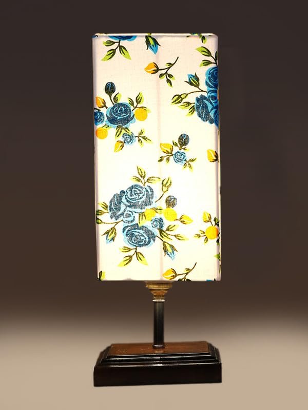 Multicolor Table Lamp | Artistic Mosaic Glass with Sturdy Wood Base | Decorative Ambient Light for Home D�cor | Perfect Blend of Modern & Traditional Style - Model DKK112