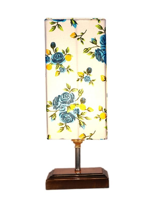Multicolor Table Lamp | Artistic Mosaic Glass with Sturdy Wood Base | Decorative Ambient Light for Home D�cor | Perfect Blend of Modern & Traditional Style - Model DKK112