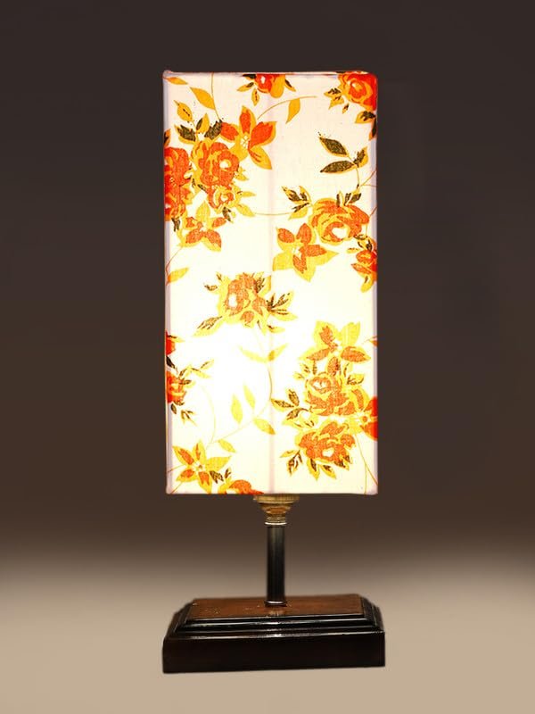 Multicolor Table Lamp | Artistic Mosaic Glass with Sturdy Wood Base | Decorative Ambient Light for Home D�cor | Perfect Blend of Modern & Traditional Style - Model DKK113