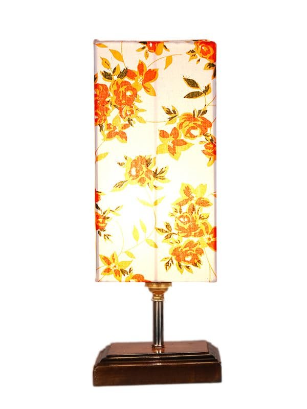 Multicolor Table Lamp | Artistic Mosaic Glass with Sturdy Wood Base | Decorative Ambient Light for Home D�cor | Perfect Blend of Modern & Traditional Style - Model DKK113