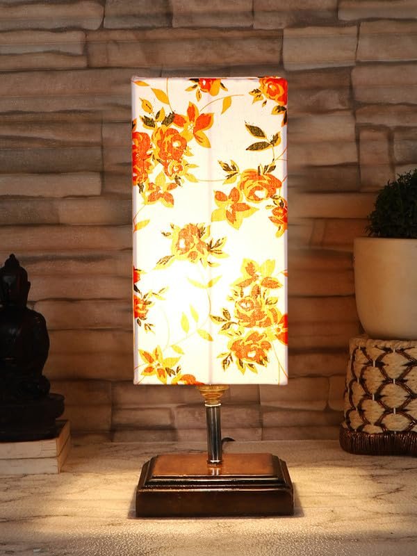 Multicolor Table Lamp | Artistic Mosaic Glass with Sturdy Wood Base | Decorative Ambient Light for Home D�cor | Perfect Blend of Modern & Traditional Style - Model DKK113