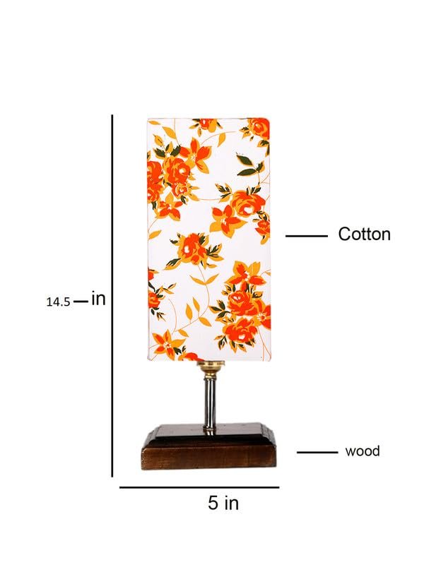 Multicolor Table Lamp | Artistic Mosaic Glass with Sturdy Wood Base | Decorative Ambient Light for Home D�cor | Perfect Blend of Modern & Traditional Style - Model DKK113