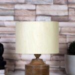 Multicolor Table Lamp | Artistic Mosaic Glass with Sturdy Wood Base | Decorative Ambient Light for Home D�cor | Perfect Blend of Modern & Traditional Style – Model DKK20