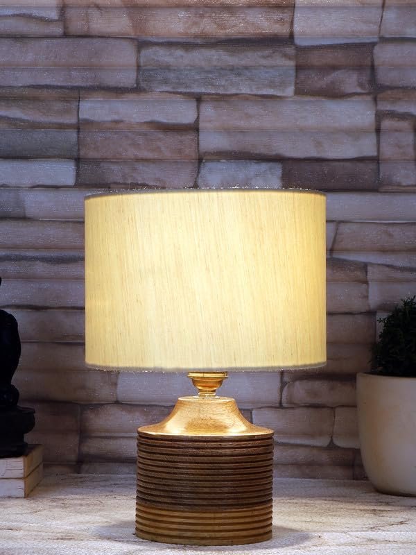 Multicolor Table Lamp | Artistic Mosaic Glass with Sturdy Wood Base | Decorative Ambient Light for Home D�cor | Perfect Blend of Modern & Traditional Style - Model DKK20