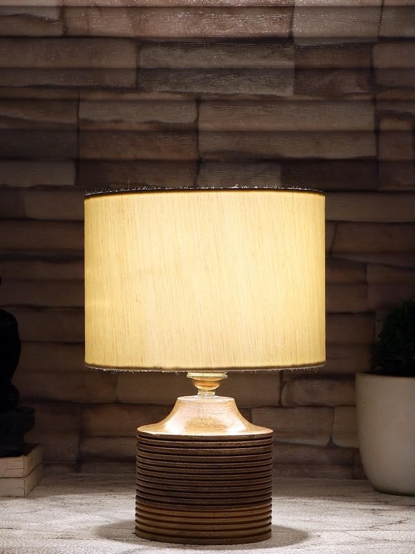 Multicolor Table Lamp | Artistic Mosaic Glass with Sturdy Wood Base | Decorative Ambient Light for Home D�cor | Perfect Blend of Modern & Traditional Style - Model DKK20