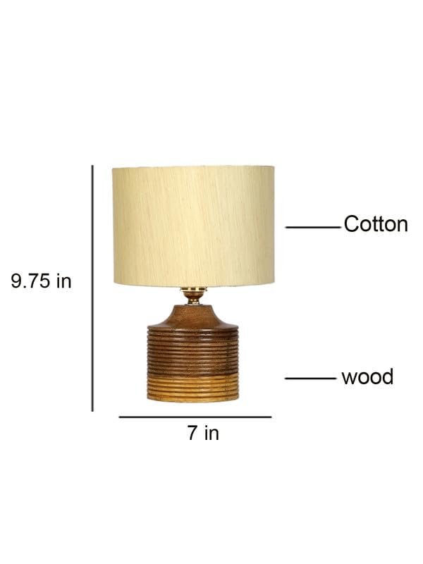 Multicolor Table Lamp | Artistic Mosaic Glass with Sturdy Wood Base | Decorative Ambient Light for Home D�cor | Perfect Blend of Modern & Traditional Style - Model DKK20