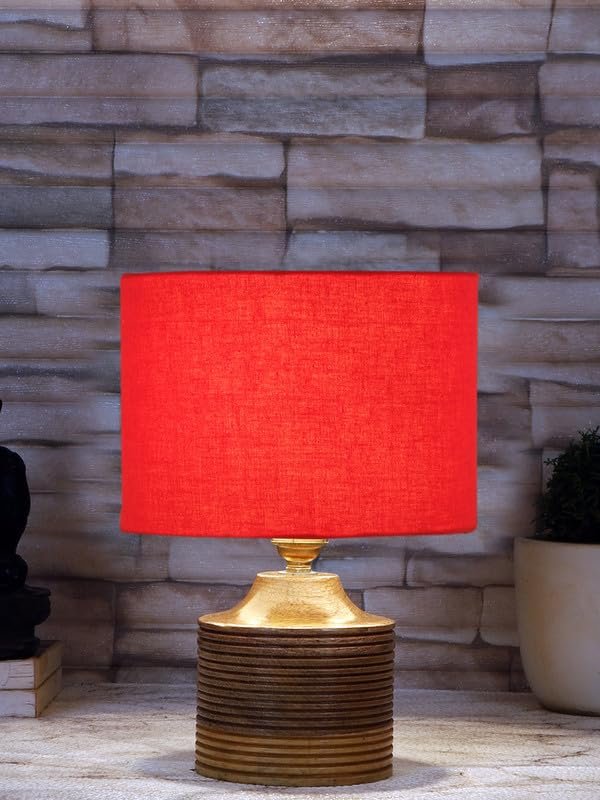 Multicolor Table Lamp | Artistic Mosaic Glass with Sturdy Wood Base | Decorative Ambient Light for Home D�cor | Perfect Blend of Modern & Traditional Style - Model DKK22