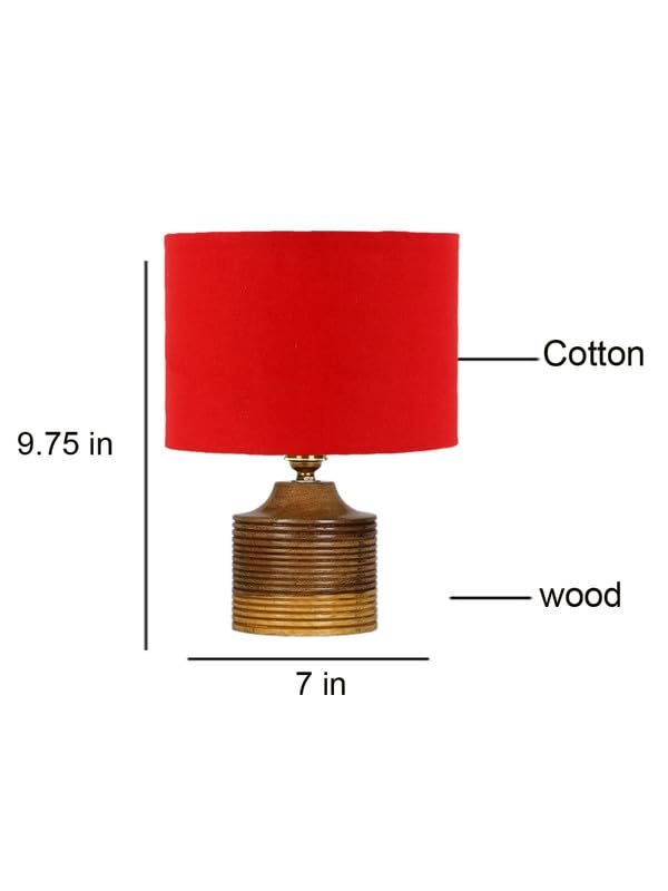 Multicolor Table Lamp | Artistic Mosaic Glass with Sturdy Wood Base | Decorative Ambient Light for Home D�cor | Perfect Blend of Modern & Traditional Style - Model DKK22