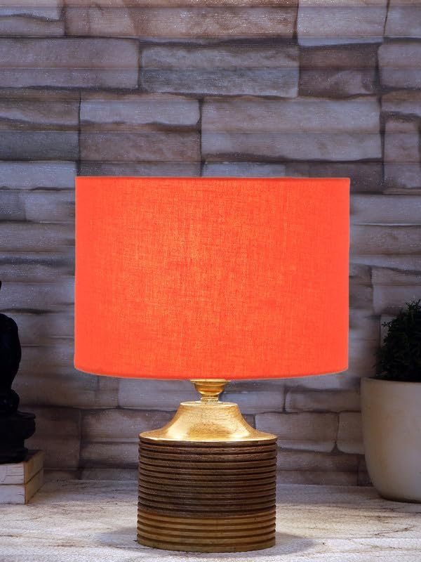 Multicolor Table Lamp | Artistic Mosaic Glass with Sturdy Wood Base | Decorative Ambient Light for Home D�cor | Perfect Blend of Modern & Traditional Style - Model DKK23