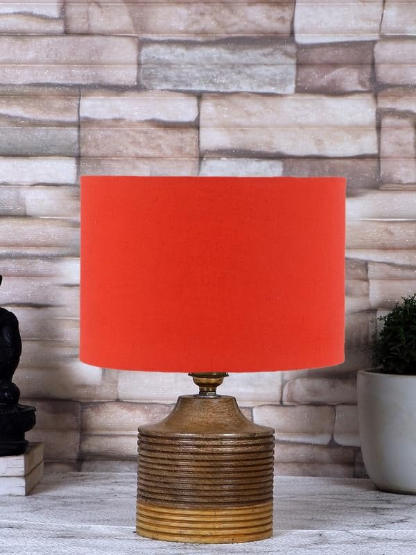 Multicolor Table Lamp | Artistic Mosaic Glass with Sturdy Wood Base | Decorative Ambient Light for Home D�cor | Perfect Blend of Modern & Traditional Style - Model DKK23